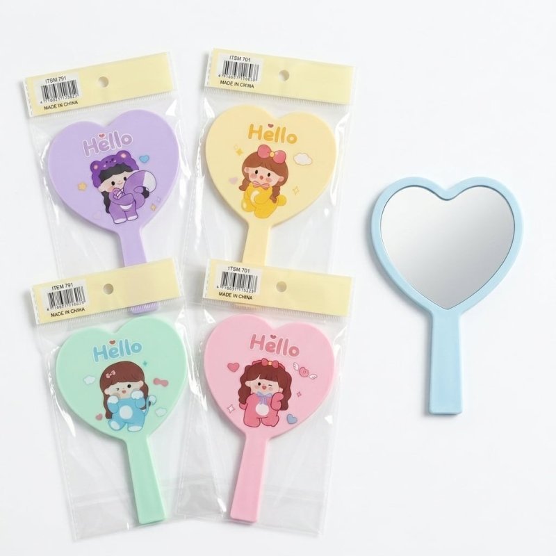 Heart-Shaped Portable Mirror
